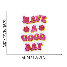 Load image into Gallery viewer, Pink Cartoon Letter Embroidery Iron On Patches Thermoadhesive Diy Sew Stickers For Clothing Accessories Jacket Decoration