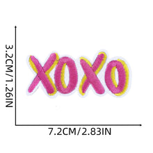 Load image into Gallery viewer, Pink Cartoon Letter Embroidery Iron On Patches Thermoadhesive Diy Sew Stickers For Clothing Accessories Jacket Decoration