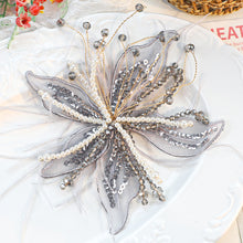 Load image into Gallery viewer, Ethereal Feather Pearl 3D Organza Flower Patch Twisted Wire Lace Studded Handmade Patch For Clothes Accessories Diy Decoration