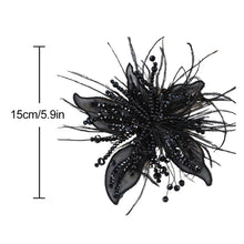 Load image into Gallery viewer, Ethereal Feather Pearl 3D Organza Flower Patch Twisted Wire Lace Studded Handmade Patch For Clothes Accessories Diy Decoration