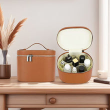 Load image into Gallery viewer, Large Capacity PU Leather Cosmetic Box Internal Storage Box Travel Portable Cosmetic Bag Classified Storage Bag