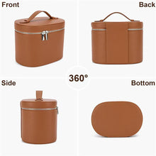 Load image into Gallery viewer, Large Capacity PU Leather Cosmetic Box Internal Storage Box Travel Portable Cosmetic Bag Classified Storage Bag