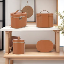 Load image into Gallery viewer, Large Capacity PU Leather Cosmetic Box Internal Storage Box Travel Portable Cosmetic Bag Classified Storage Bag