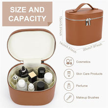 Load image into Gallery viewer, Large Capacity PU Leather Cosmetic Box Internal Storage Box Travel Portable Cosmetic Bag Classified Storage Bag