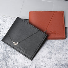Load image into Gallery viewer, Slim PU Leather Men Wallet Folding Vintage Credit Card Holder Large Capacity Money Purse Wallet Storage Bag