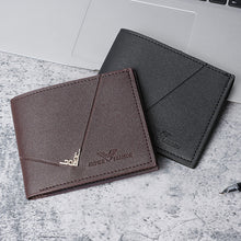 Load image into Gallery viewer, Slim PU Leather Men Wallet Folding Vintage Credit Card Holder Large Capacity Money Purse Wallet Storage Bag