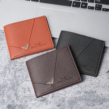 Load image into Gallery viewer, Slim PU Leather Men Wallet Folding Vintage Credit Card Holder Large Capacity Money Purse Wallet Storage Bag