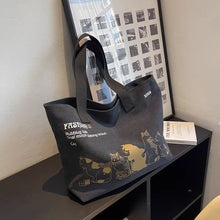 Load image into Gallery viewer, Cute Cat Women Canvas Tote Bag Large Capacity Durable Classic Shoulder Bag Handbag For Work Office Daily Shopping