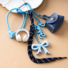 Load image into Gallery viewer, Braided Rope Keychain Mini Bow Bag Charm Handmade Pendant Car Key Ring Mobile Phone Decoration For Women