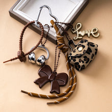 Load image into Gallery viewer, Braided Rope Keychain Mini Bow Bag Charm Handmade Pendant Car Key Ring Mobile Phone Decoration For Women