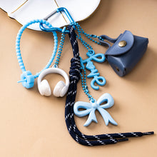 Load image into Gallery viewer, Braided Rope Keychain Mini Bow Bag Charm Handmade Pendant Car Key Ring Mobile Phone Decoration For Women