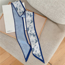 Load image into Gallery viewer, Elegant Floral Scarf Narrow Thin Long Hairband Neckerchief Vacation Headscarf Bag Decoration Accessories For Women