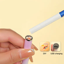 Load image into Gallery viewer, USB Rechargeable Slim Lighter Portable Tungsten Wire Lighter Mini Creative Electronic Cigarette Lighter Fashion Gift for Women Men