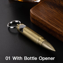 Load image into Gallery viewer, Portable Metal Refillable Kerosene Lighter with Bottle Opener Slide Ignition Windproof Reusable Match Lighter for Camping Outdoor Survival Tool