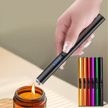 Load image into Gallery viewer, USB Rechargeable Lighter Electric Ignition Flameless Lighter with LED Battery Display Safety Lighter for Camping BBQ Kitchen Candle