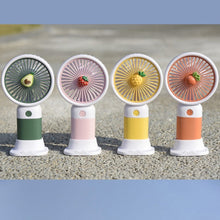 Load image into Gallery viewer, Cute Cartoon Handheld Mini Fan with Desktop Stand & Phone Holder Silent Portable Electric Fan for Office Desk Outdoor Travel