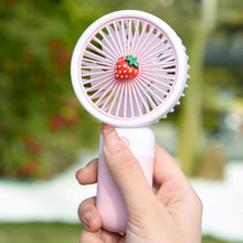 Load image into Gallery viewer, Cute Cartoon Handheld Mini Fan with Desktop Stand & Phone Holder Silent Portable Electric Fan for Office Desk Outdoor Travel