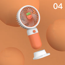 Load image into Gallery viewer, Cute Cartoon Handheld Mini Fan with Desktop Stand & Phone Holder Silent Portable Electric Fan for Office Desk Outdoor Travel
