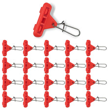 Load image into Gallery viewer, 10PCS Stainless Steel Heavy Duty Lead Weight Swivel with Double Safety Snap Weight Clip for Catfish Rig / Braided Line Lure Triangle Plastic Snap