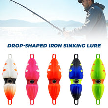 Load image into Gallery viewer, 40G/60G Gourd Shape Fast Sinking Jig Low Resistance Long Cast Bionic Peanut Squid Glow in Dark Lure Sea Boat Fishing Jigging Bait