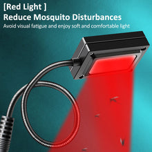 Load image into Gallery viewer, Smart Motion Sensor Bait Changing Light for Night Fishing LED Hand Wave Sensor Red and White Dual Light Lamp 360° Adjustable Gooseneck Fishing Accessory