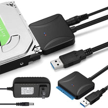 Load image into Gallery viewer, 2.5"/3.5" SATA to USB 3.0 Hard Drive Data Cable SSD Hard Drive Adapter Cord High-Speed Transfer Easy Drive Cable for Laptop Notebook