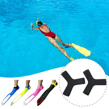 Load image into Gallery viewer, 1 Pair Full Silicone Fin Fixing Strap Elastic Triangle Buckle Non-slip Anti-lost Diving Flipper Auxiliary Strap Diving Gear