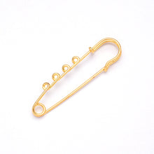 Load image into Gallery viewer, 10Pcs Metal Heavy Duty Safety Pins Brooch Pin 3 Loops Clothing Accessories DIY Crafts Jewelry Making Sewing Crochet Decoration Parts