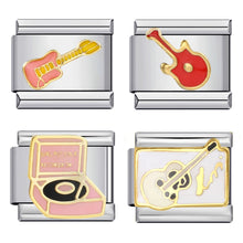 Load image into Gallery viewer, Personalized Diy Stainless Steel Charm Bracelet 9mm Music Guitar Piano Beads Fashion Jewelry Accessories