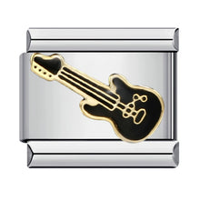 Load image into Gallery viewer, Personalized Diy Stainless Steel Charm Bracelet 9mm Music Guitar Piano Beads Fashion Jewelry Accessories