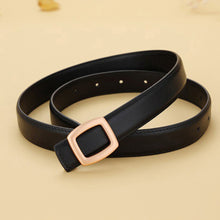 Load image into Gallery viewer, Women Genuine Leather Belt Simple Elegant Style Versatile Black Jeans Belt Daily Fashion Accessories