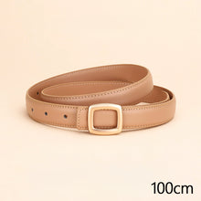 Load image into Gallery viewer, Women Genuine Leather Belt Simple Elegant Style Versatile Black Jeans Belt Daily Fashion Accessories