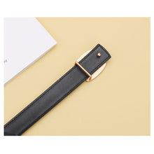 Load image into Gallery viewer, Women Genuine Leather Belt Simple Elegant Style Versatile Black Jeans Belt Daily Fashion Accessories