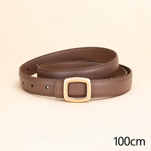 Load image into Gallery viewer, Women Genuine Leather Belt Simple Elegant Style Versatile Black Jeans Belt Daily Fashion Accessories