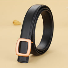Load image into Gallery viewer, Women Genuine Leather Belt Simple Elegant Style Versatile Black Jeans Belt Daily Fashion Accessories