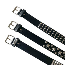 Load image into Gallery viewer, Punk Rock Rivet Studded Belt Adjustable Hollow Decoration Black Fashion Women Waist Belt Accessories