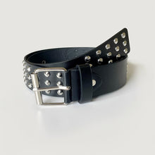 Load image into Gallery viewer, Punk Rock Rivet Studded Belt Adjustable Hollow Decoration Black Fashion Women Waist Belt Accessories