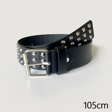 Load image into Gallery viewer, Punk Rock Rivet Studded Belt Adjustable Hollow Decoration Black Fashion Women Waist Belt Accessories