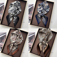 Load image into Gallery viewer, Paisley Cashew Print Women Scarf Silk Feel All Season Versatile Square Headscarf Shawl Body Clothing Accessories