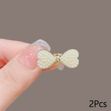 Load image into Gallery viewer, Mini Grey Rhinestone Bow Hair Clip Luxury Duckbill Side Clip Women Fashion Bangs Broken Hair Clip Accessories