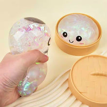 Load image into Gallery viewer, Stress Relief Squeeze Fun Soft Gel Venting Bun With Steaming Basket Hand-Squeeze Soft Gel Squeezing Toy For Adults And Children