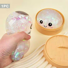 Load image into Gallery viewer, Stress Relief Squeeze Fun Soft Gel Venting Bun With Steaming Basket Hand-Squeeze Soft Gel Squeezing Toy For Adults And Children