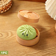 Load image into Gallery viewer, Stress Relief Squeeze Fun Soft Gel Venting Bun With Steaming Basket Hand-Squeeze Soft Gel Squeezing Toy For Adults And Children