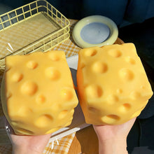 Load image into Gallery viewer, Soft 6/7/10cm Cheese Slow Rise Squishy Moldable Stress Relief Toy for Adults & Kids Non-Stick Mochi Fidget Office Desk Anxiety Gadget