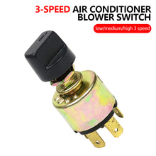 Load image into Gallery viewer, 3 Position Automotive Air Conditioning Blower Switch 3 Speed AC Control Plastic Rotation Knob Universal AC Control for 12V 24V Car Truck