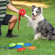 Load image into Gallery viewer, TPR Spiky Ring Dog Toy Squeaky Chew Toy for Large Breed Dogs Durable Teeth Cleaning Massage Toy Heavy Duty Interactive Puppy Biting Ring