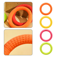 Load image into Gallery viewer, Dog Agility Flying Ring Toy for Medium Large Dogs Soft Chew Resistant Bite Proof Outdoor Park Water Beach Interactive Pet Training Flying Ring
