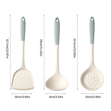 Load image into Gallery viewer, Food Grade Silicone Kitchenware High Temperature Resistant Non-stick Cooking Spatula Soup Spoon Colander with Anti-slip Handle