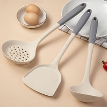 Load image into Gallery viewer, Food Grade Silicone Kitchenware High Temperature Resistant Non-stick Cooking Spatula Soup Spoon Colander with Anti-slip Handle