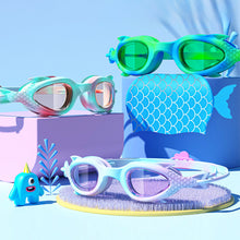 Load image into Gallery viewer, Cute Fish Pattern Kids Swimming Goggles Waterproof Anti Fog Silicone Swimming Glass For Boys Girls Swimming Sullpies